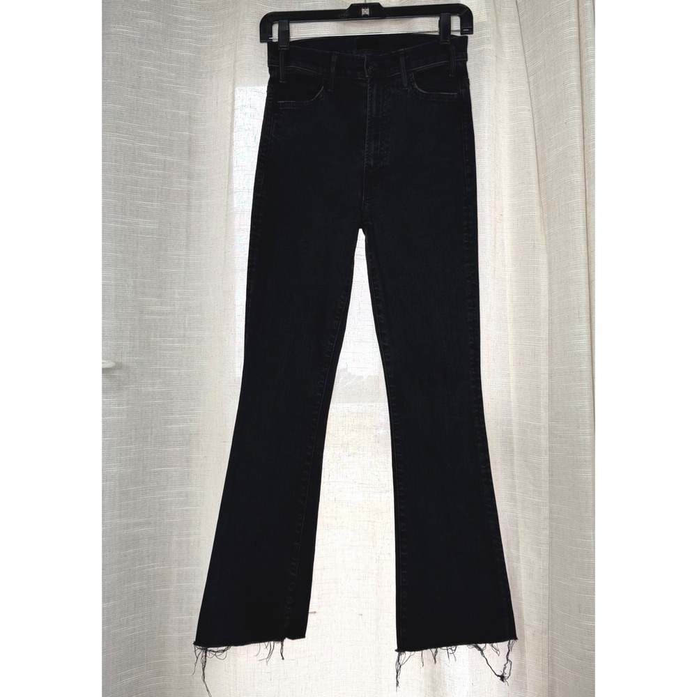 MOTHER Black Cropped Ankle Jeans
